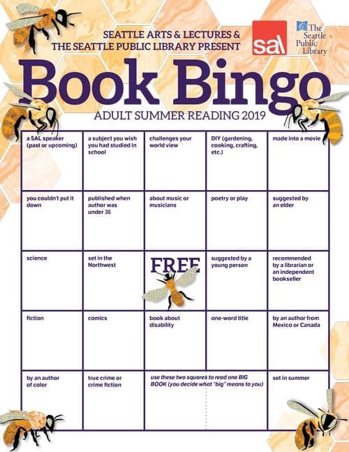 Adult Book Bingo Card 2019